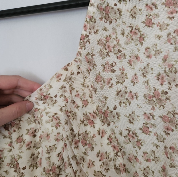 Haute Monde Floral Ruched Body Mini Dress size L - Picture 8 of 8